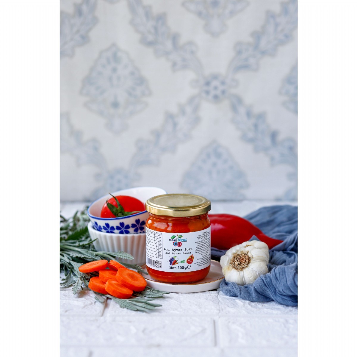 Acı Ajvar Sosu-Mavi Kiraz- 210 gr