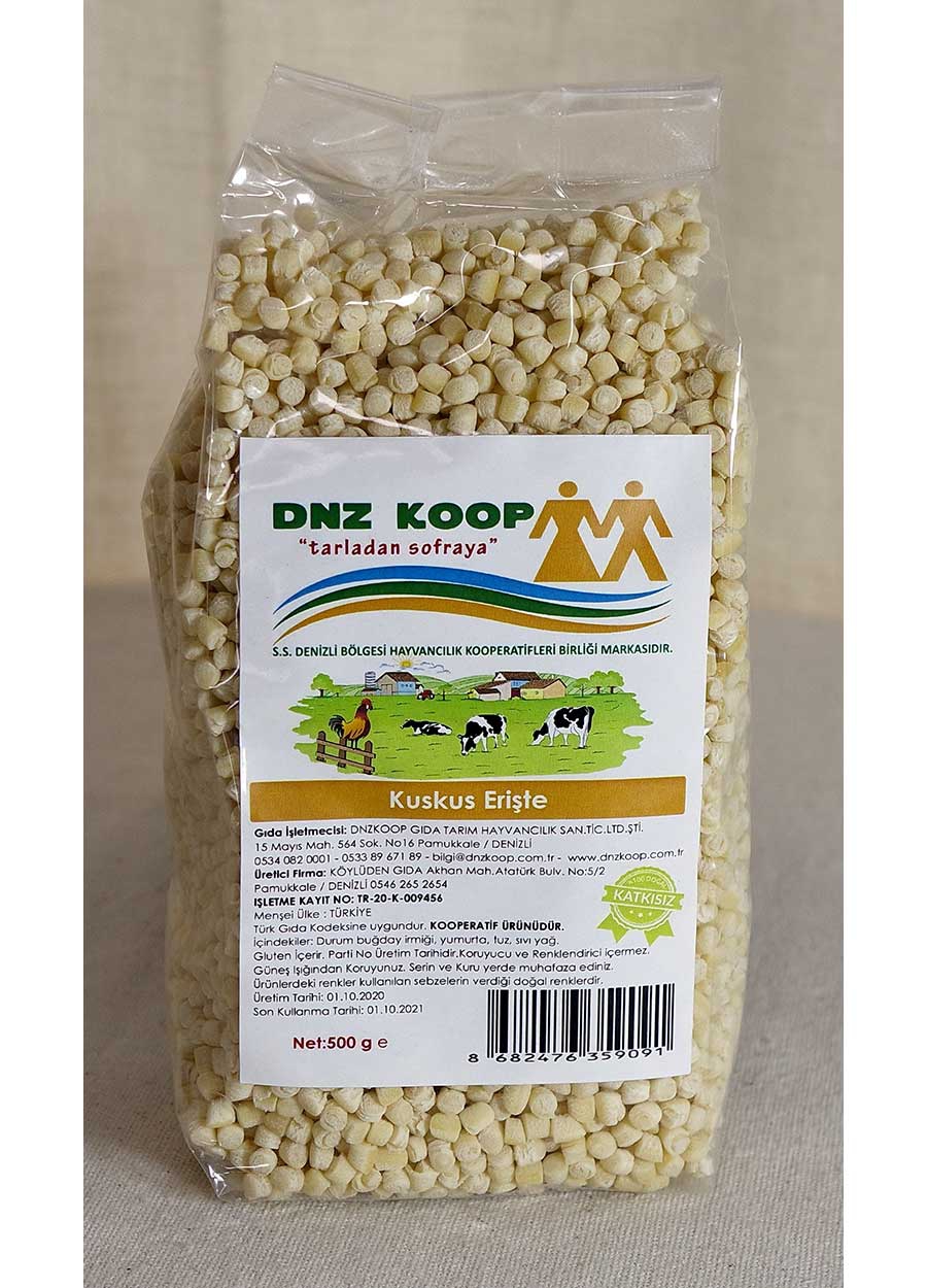 Kuskus Erişte 500 gr - Dnz Koop