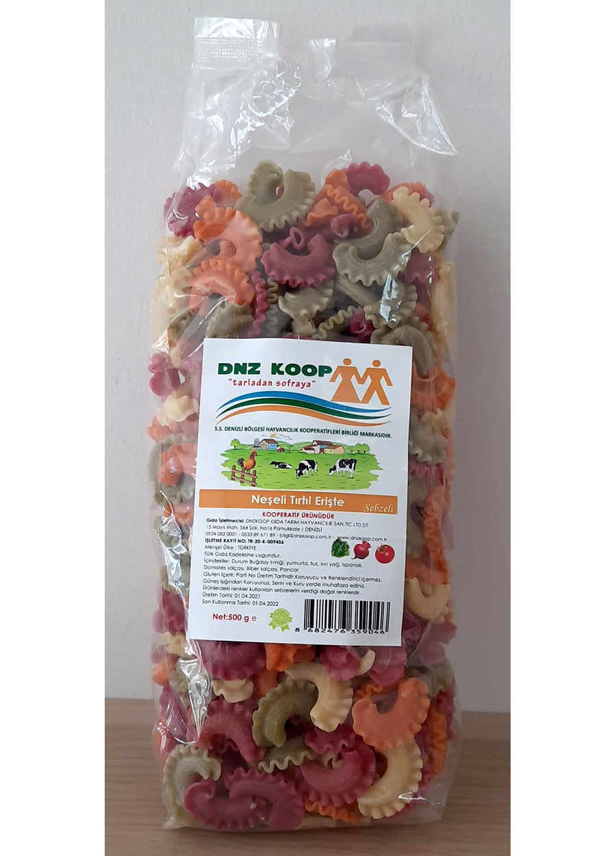 Neşeli Tırtıl Erişte Sebzeli 500 gr - Dnz Koop